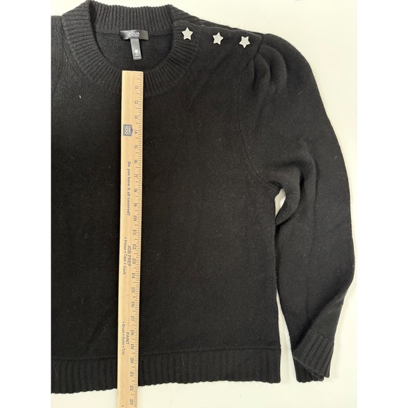 NEW Aqua Cashmere Sweater Women's XXL 100% Cashmere Soft Star Black - Picture 7 of 9